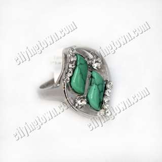   fashion Jewelry Wholesale lots 30pcs alloy&rhinestone turquoise Rings