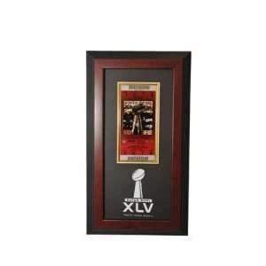 Super Bowl XLV Framed Ticket Display, Mahogany  Sports 