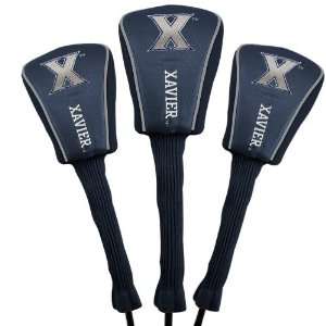   Xavier Musketeers Navy Blue Three Pack Golf Club Headcovers Sports