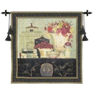  Pure Country Weavers Song Bird Bouquet Woven Wall Tapestry 