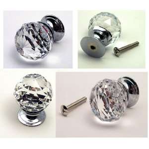  Large Rounded Crystal Glass Drawer Pull Clear: Everything 