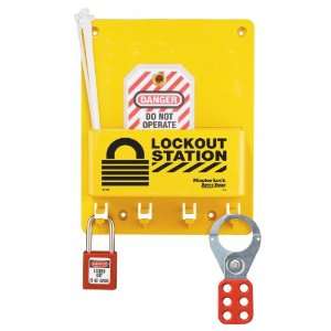 Master Lock S1705P410 Compact Lockout Center With 410RED Xenoy Padlock 