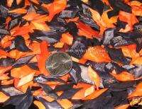 100 HALLOWEEN ORANGE & BLACK CRAFT GAR (FISH) SCALES  