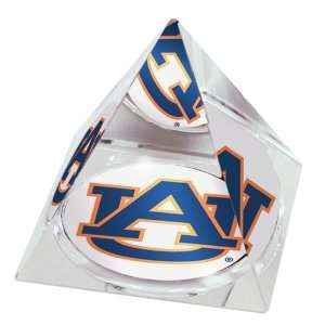  NCAA Auburn Tigers Mascot Crystal Pyramid Paperweight 