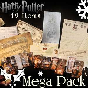 MEGA PACK Harry Potter STUNNING Letters, ticket, tags, map, yule ball 