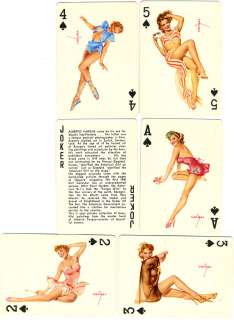 RARE 1940s VARGAS GIRL DOUBLE DECK PIN UP PLAYING CARDS COMME CI COMME 