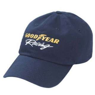 This is a New Goodyear racing cap, Laundered cap in cotton twill 
