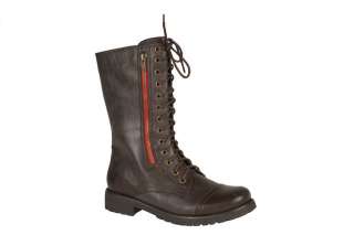 NEWAY LEGEND 08 Womens combat boots with a deco zipper  