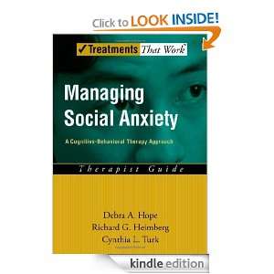 Managing Social Anxiety A Cognitive Behavioral Therapy Approach 