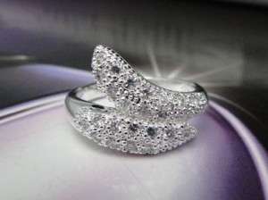 925 Sterling Silver Flower Fashion Finger Ring JR54  