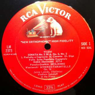 JAIME LAREDO presenting LP VG+ LM 2373 Vinyl 1959 RCA SD Mono 1s/1s 