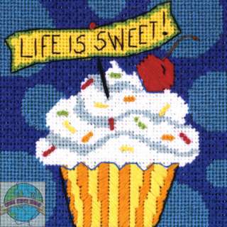 Needlepoint Kit ~ Life is Sweet Yummy Cupcake Treat  
