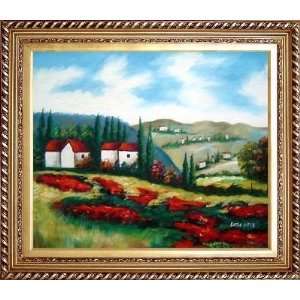  Tuscany Landscape Scene Oil Painting, with Exquisite Dark 