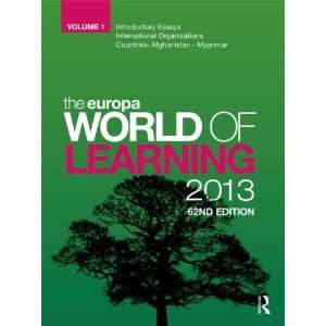  The Europa World of Learning 2013 (9781857436549) Europa 