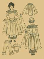 22 Antique Doll Clothing Pattern #1921  
