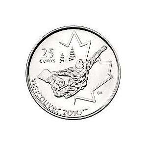 Olympic 2010 Snowboarding Quarters 2008 Coin Whistler Canada Olympics 
