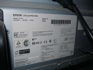 Epson Stylus Pro 9600 44 Large Format Printer / Plotter Model K112A 