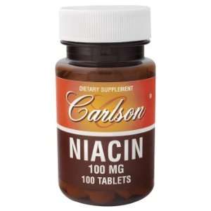  Carlson Laboratories   Niacin, 100 mg, 100 tablets Health 