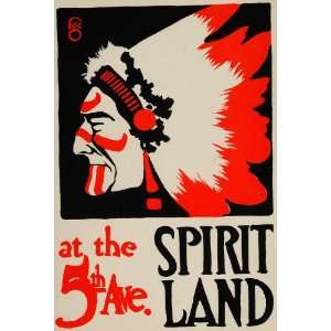  1913 Spirit Land Native American Indian Mini Poster 