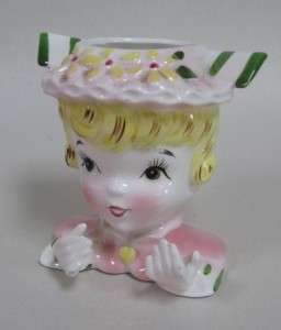 Enesco Hand Painted Young Girl Headvase Head Vase  