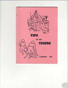 1950 Clemson Football Media Guide Reprint CONE MATTHEWS  