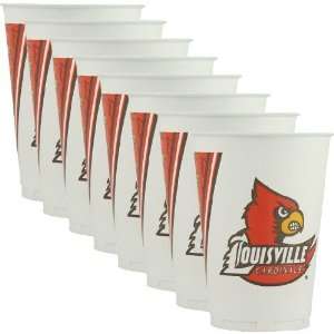    NCAA Louisville Cardinals 8 Pack Plastic Cups: Home & Kitchen