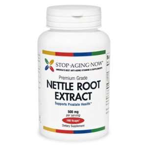 NETTLE ROOT EXTRACT   500 mg per dose. Premium Grade  180 Veggie Caps 
