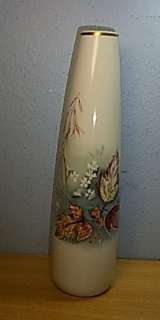 Vintage German Porcelain Hutschenreuther Vase Flowers #AH  