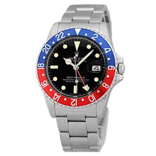ROLEX 40mm Stainless Steel Acrylic Crystal GMT Master # 16750 Rolex 