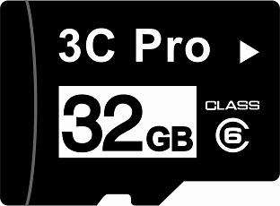 3C Pro 32GB 32G microSD microSDHC SD Card Class 6 +R10w  