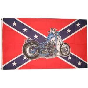  Motorcycle / Confederate   3 x 5 Polyester Flag Patio 