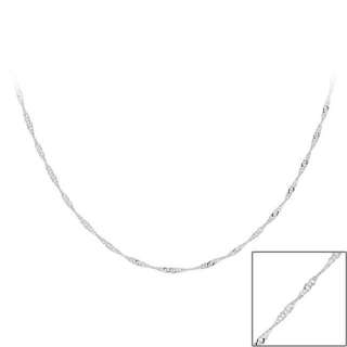 Mondevio Sterling Silver 24 inch Italian Singapore Chain Necklace 