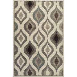 Lily Ivory Geometric Rug (53 X 76)  Overstock