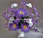 Spring Silk Flower Floral Arrangement / Centerpiece, lavender  