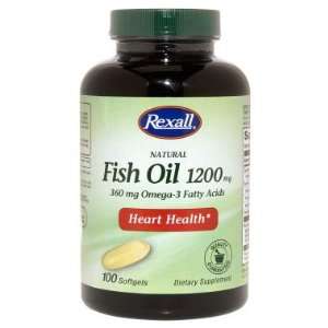  Rexall Fish Oil 1200 mg   Softgels,100 ct Health 