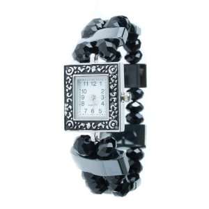     Magnetic Hematite Black Bead Ladies Bracelet Watch
