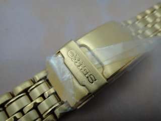Seiko Golden SS Mens Watch Bracelet Curved End 20mm NOS  