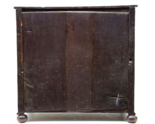 LATE 17TH CENTURY ANTIQUE ENGLISH OAK AND INLAID 4 DRAWER CHEST  