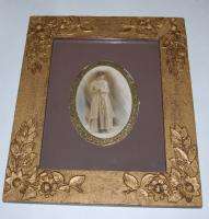 Antique African American Woman Photo in Frame  