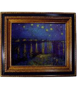 Van Gogh Starlight Over the Rhone Framed Canvas  Overstock