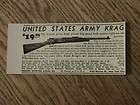 1939 UNITED STATES ARMY KRAG ADVERTISEMENT 30/40 CALIBER RIFLE GUN AD 