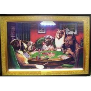  Dogs Playing Poker Neon Picture: Sports & Outdoors