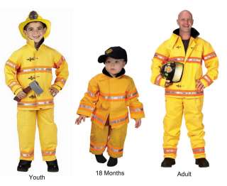 Firefighter Fireman Halloween Costume Helmet Outfit New  