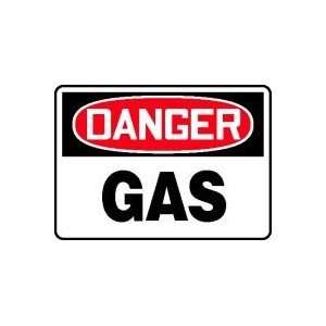  DANGER GAS Sign   7 x 10 Dura Plastic