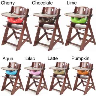 Height Right Mahogany High Chair with Infant Insert and Tray 