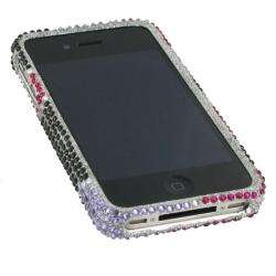   Purple Heart Design iPhone 4 Rhinestone Case Bundle  Overstock