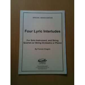  Four lyric Interludes. For solo instrument, and string 