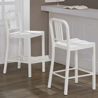 White Metal Counter Stools (Set of 2)  Overstock