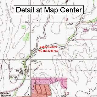  USGS Topographic Quadrangle Map   Valley Center, Kansas 