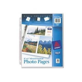   Format Photo Pages for 3 Ring Binders, 4x6 Photos, 10/Pack AVE13401